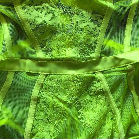 Bright Neon Lace Backless Bodysuit - Picture 5 of 12
